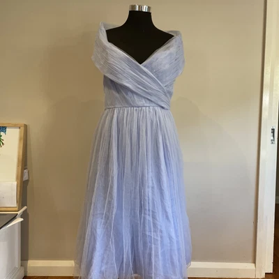 $18 • Buy Asos Lavender Tulle Maxi Gown Dress 18