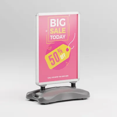 A1 A0 Large Spring Double Sided Poster Pavement Forecourt Sign Display Stand • £156.95