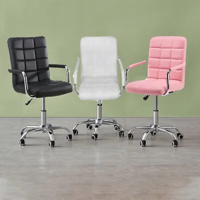 $89.99 • Buy Home Office Chair Leather Computer Desk Chair Adjustable Swivel Chair With Arms