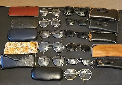 Vintage Lot Of 11 Eyeware Marked And Unmarked Sunglasses & Prescription • $25