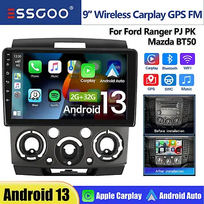 Android 13 For Ford Ranger PJ PK Mazda BT-50 Car Stereo Apple Carplay Head Unit • $184.59