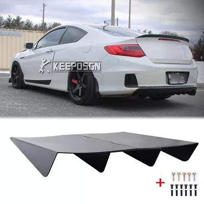 For Honda Accord V6 Coupe Rear Bumper Diffuser  Splitter Under Chin 4-Fin Matte • $69.33