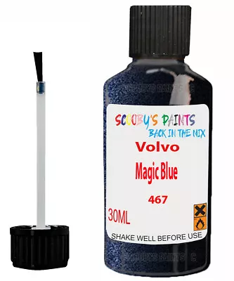For Volvo Xc60 Magic Blue Touch Up Code 467 Scratch Car Chip Repair Paint • £6.99