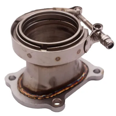 CT26 Downpipe Turbocharger Flange Stainless Ss 4 Bolt To 2.5  V Band Adapter New • $43.10