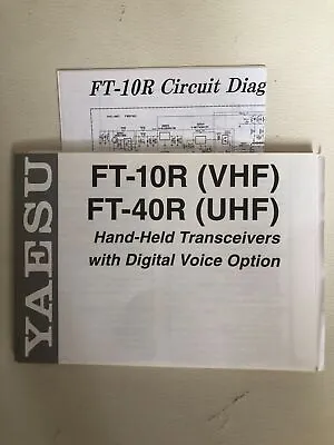 Yaesu FT-10R FT-40R Instruction Manual + Circuit Diagrams • $21.29