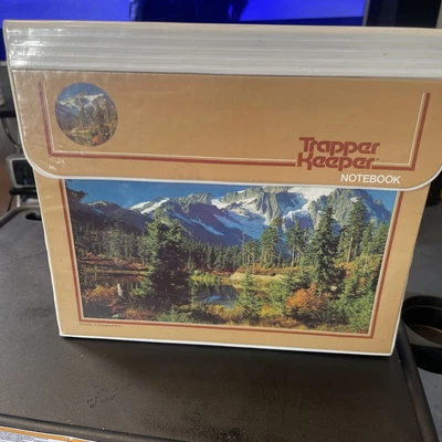$9.99 • Buy Vintage Mead 1980s Mountain Scene Trapper Keeper  Notebook Binder W/Folders