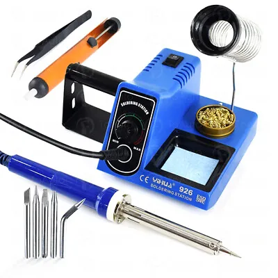 $34.95 • Buy 60W SMD Rework Soldering Iron Station Kit Desoldering Repair Stand Variable Temp