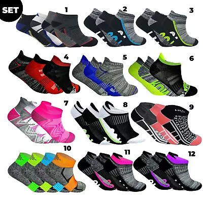 Mens Womens Sports Gym Cushioned Trainer Socks Ankle Liner Running UK 4-8 & 6-11 • £6.25