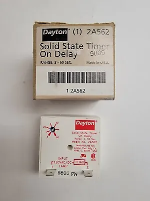 Dayton Solid State Timer On Delay. 2a562. • $24.99