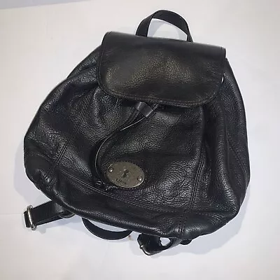 Fossil Maddox Vintage 1954 Distressed Black Keyhole Backpack Purse • $55