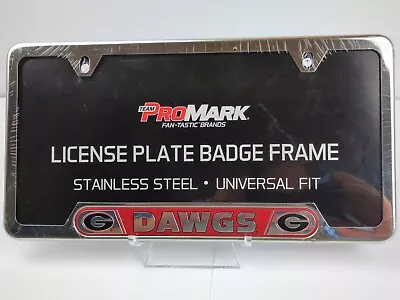 GEORGIA BULLDOGS Stainless Steel License Plate Badge Frame Universal Fit-NEW • $17