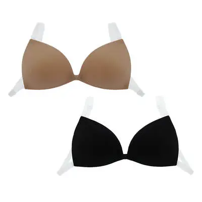 £6.79 • Buy Women's Silicone Strapless Bra Invisible Clear Cross Back Straps Push Up Bra