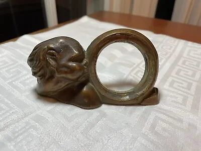 McClelland Barclay Bronze NORTH WIND Small Desk Thermomenter HOLDER ONLY C1938 • $79