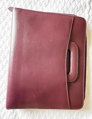 Franklin Covey Monarch Size Maroon Binder Zip Large 7-Ring Holds 8.5x11 As-Is • $17.99