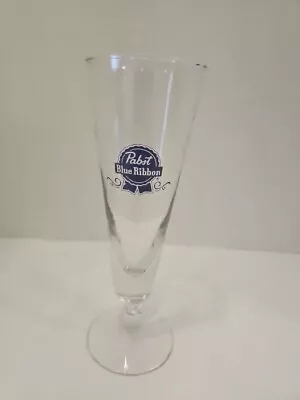 Vintage PBR Pabst Blue Ribbon Stemmed & Footed Pilsner Beer Glass Bar Man Cave • $12.95