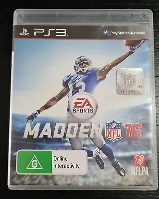 Madden NFL 16 Sony PS3 PlayStation 3 Game (No Manual) Tracked Postage • $14.41