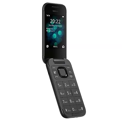 Nokia 2660 Dual SIM 4G FLIP BIG Button Phone Unlocked With Bluetooth - Black • $123