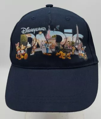 Disneyland Paris Hat Blue Mickey Minnie Mouse  Duffy Adjustable Strap Size Adult • $24.99