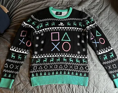 $24.99 • Buy New PlayStation Symbols Holiday Sweater Ugly Christmas Size M PS5 PS4