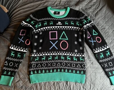 $24.99 • Buy New PlayStation Symbols Holiday Sweater Ugly Christmas Size M PS5 PS4