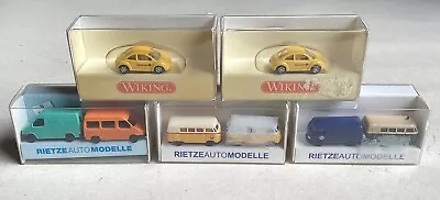 WIKING RIETZE N Gauge 1:160 - X5 CARS VANS MINIBUSES COMBI VANS - Mint Boxed • £14.99