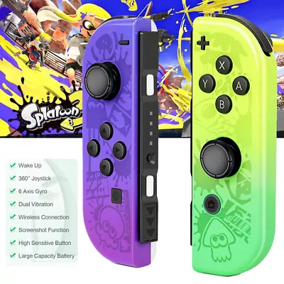 Wireless Controller For Nintendo Switch Joycons Splatoon 3 & Sports Console L+R • $35.99