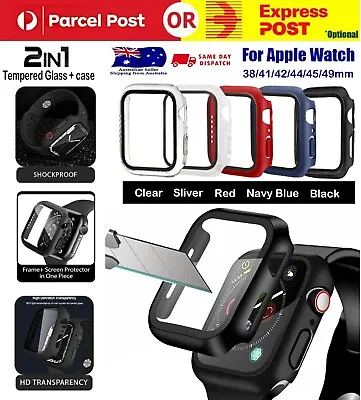 $5.55 • Buy For Apple Watch IWatch Ultra 8 SE 7 6 5 4 40/44/41/45/49 Screen Protector Case