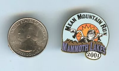 MAMMOTH LAKES  2001 . Mean Mountain Motorcycle Run . Enamel Metal Pin • $11.95