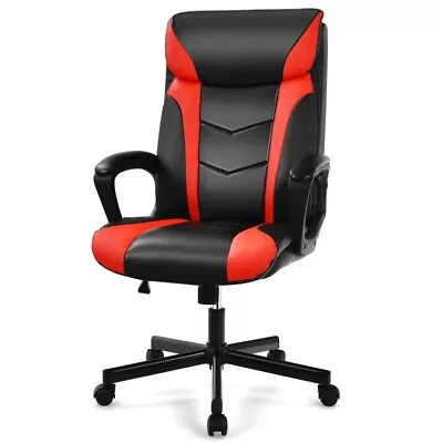 $82.99 • Buy Office Chair Computer Desk Chair Swivel Gaming PU Leather W/ Padded Armrest Red