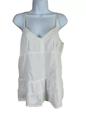 Vintage Y2K Mossimo Large Cami Tank Top Womens White Fairycore Grunge Coquette • $20