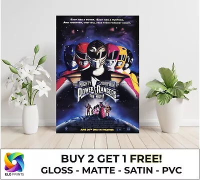 LAMINATED Mighty Morphin Power Rangers Classic Movie Large Poster Art Print Gift • £14.99