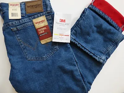  Mens Wrangler Rugged Wear Thermal Jeans - 3M Thinsulate Lining - 33213SW • $54.99