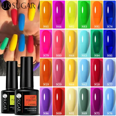 UR SUGAR Neon Gel Nail Polish Matte Semi Permanent Soak Off UV LED Gel Varnish • $3.34