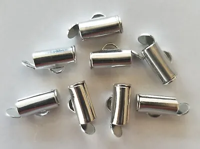 Metal Tube Clasps For Loom Jewelry Craft Clasp Slide On Hook 10x4mm 20/50pcs • $22.99