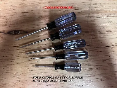 Craftsman Mini Torx  Screwdriver Single Or Set T5 T6 T7 T8 T9 Pc Repair • $7.98