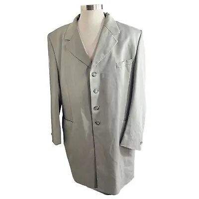 Geno Cappeli Men Light Green Taupe 4 Button Suit Jacket Sz 50L 41” L Blazer Coat • $36.99
