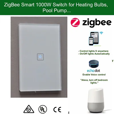Smart ZigBee Light Power Switch 1000W Compatible With Hue SmartThings Habitat • $50