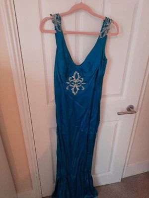 £25 • Buy Stunning Monsoon Evening Dress Teal Colour - Only Worn Once. Floor Length