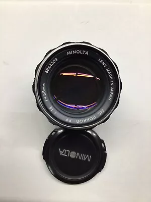 Minolta Mc Rokkor Pf 58mm 1.4 Portrait Lens • $85