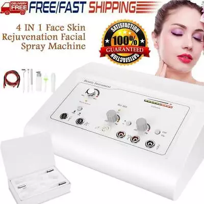 4 In 1 High Frequency HF Galvanic Vacuum Spray Skin Rejuvenation Beauty Machine • £139.89