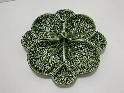 John Buck Green Cabbage Leaf Serving Plate Portugal. • £35