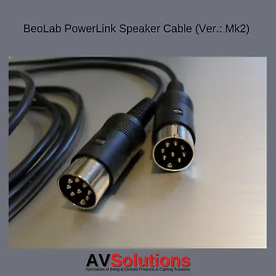 B&O | BeoLab Speaker Cable For Bang & Olufsen PowerLink Mk2 (Black HQ) - 3 M • £21.99
