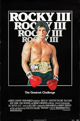 ROCKY 3 V1 RETRO 80s MOVIE POSTER Classic Greatest Cinema Wall Art Print A4 • £3.75