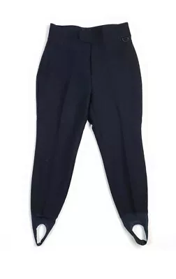 Schoeller Skifans Vintage Stirrup Snow Ski Pants Wool Blend Ladies 12 Black USA • $22