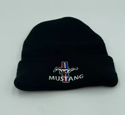 Mustang Embroidered Beanie Ford Fastback Pony Shelby Gt350 289 302 351 428 429 • $19.99