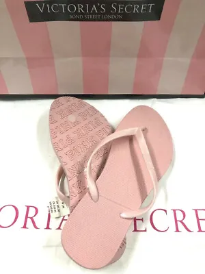 Victoria's Secret Pink Flip Flops Slides Sandals Light Pink Nwt • $17.95