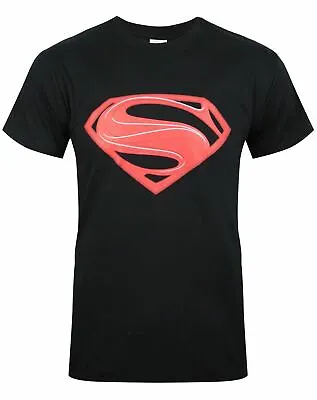 Superman Man Of Steel Red Logo Men's T-Shirt • £14.99
