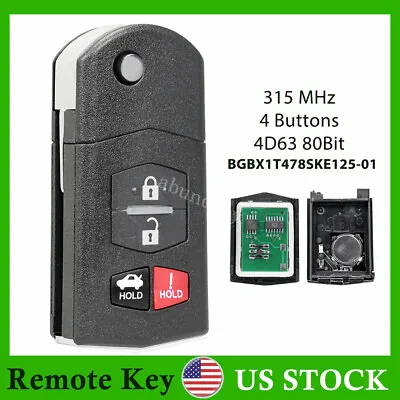 For 2010 2011 2012 2013 Mazda 3 6 Flip Remote Key Fob Control GBX1T478SKE12501 • $14.89