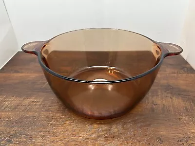 Corning Ware Vision Amber Cookware 4.5 L / 5 QT Dutch Oven Pot USA Pyrex No Lid • $27