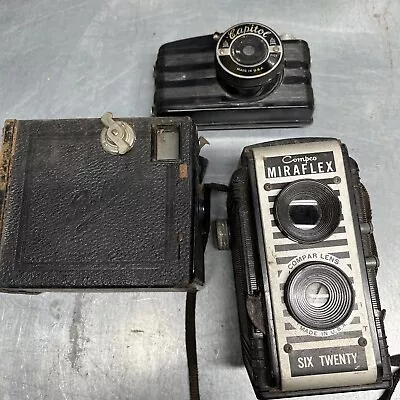 Vintage Camera Lot￼ Parts Fix Box  Caputol Miraflex Compact Six ￼ • $5